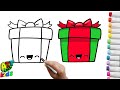 How To Draw A Christmas Present For Kids