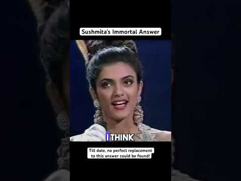 Sushmita Sen’s winning answer at Miss Universe 1994 is irreplaceable ❤️ #sushmitasen