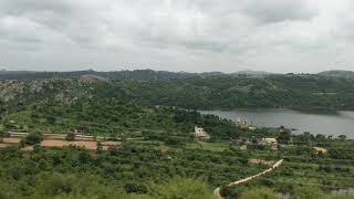 preview picture of video 'Panorama of Manchalebele Dam on a cloudy monsoon day'