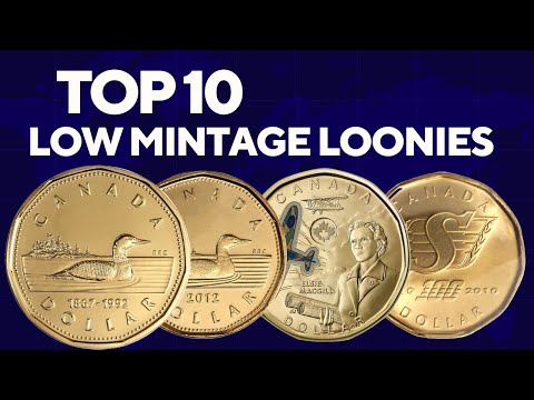 Top 10 Loonies, Low Mintage 5 Million or less minted.   Canada $1 coins #mapleleafnumismatics #coins