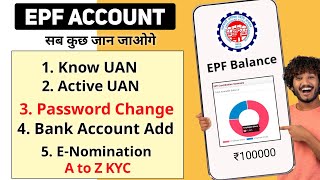 Complete Guide Video - How to know PF account, Active UAN, Password Recover, E-nomination, KYC | SRG