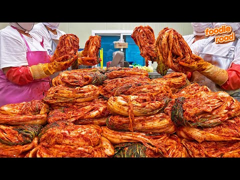 "우린 100% 국산 재료만 사용해~" HACCP인증 김치 공장 대량 생산 현장 / Amazing Korean Kimchi Factory! / Korean food