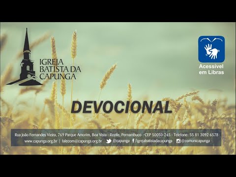 Devocional, 22 de setembro de 2020 - Igreja Batista da Capunga