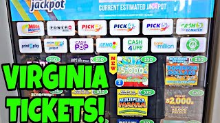 $100 IN VIRGINIA LOTTERY SCRATCHERS AKA SCRATCH OFF TICKETS!