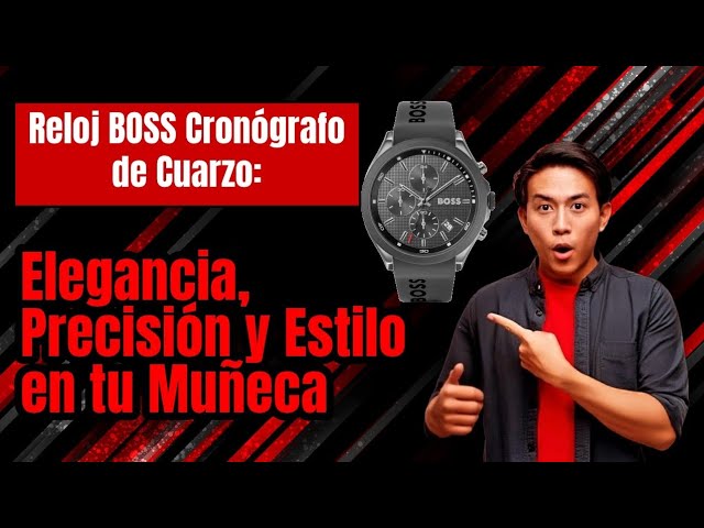 Vídeo relacionado con BOSS Reloj Cronógrafo de Cuarzo para Hombre 44 mm Colección VELOCITY con Correa de Silicona, Función de Fecha, 3 Subesferas, Resistencia al Agua 5ATM