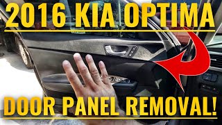 HOW TO REMOVE DRIVER OR ANY DOOR PANELS ON 16 - 19 KIA OPTIMA HYUNDAI SONATA FAST & EASY DIY