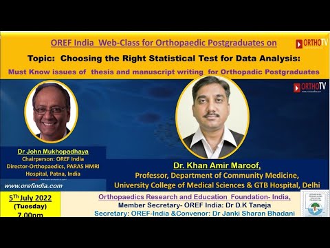 OREF India Web-class for Orthopaedic postgraduates