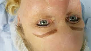 Blonde Realism Microblading + Eyeliner Cosmetic Tattoo Permanent Makeup by El Truchan @ Perfect Defi