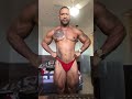 Muscle worship red pose trunks