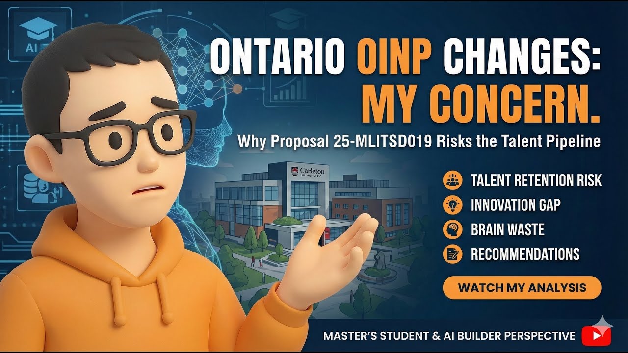 Why the Proposed OINP Changes Risk Ontario's Future Talent: A Master's Student's Perspective