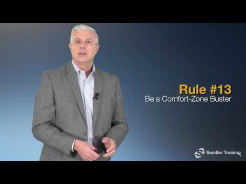 Sandler Rule #13: Be a Comfort Zone Buster - Sandler Rules for Sales Leaders