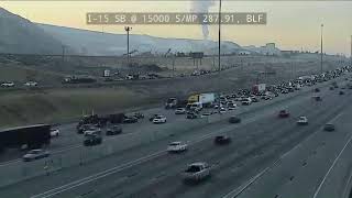 TRAFFIC: Cameras show I-15 blocked