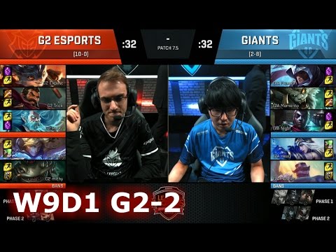 GIANTS vs G2 eSports | Game 2 S7 EU LCS Spring 2017 Week 9 Day 1 | GIA vs G2 G2 W9D1 1080p