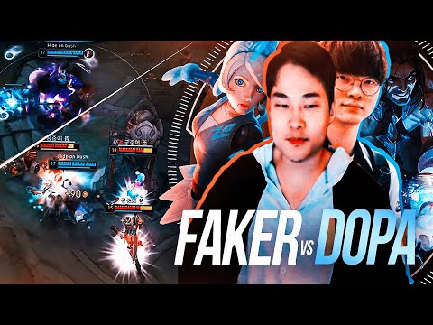 FAKER finds his rival DOPA in KOREAN CHALLENGER... *200 IQ MACRO*