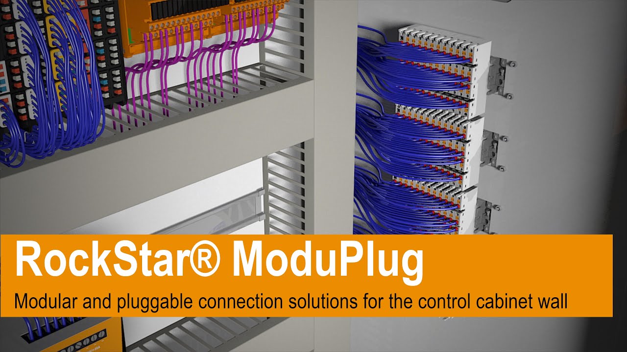 Space-saving and modular connection solutions for the control cabinet wall