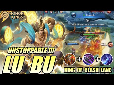 UNSTOPPABLE! Fighter Lu Bu Clash Lane King | Honor of Kings (HOK) Best Technique & Strategy Gameplay