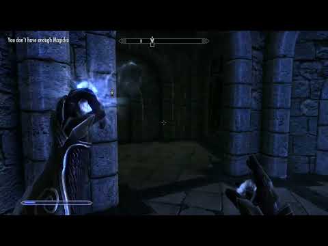 Use muffle spell to level up quickly in Skyrim
