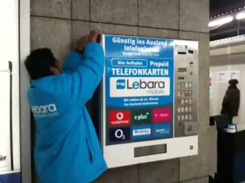 Lebara Germany Cashcard Automat Branding in München 30.01.2012