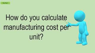 How Do You Calculate Manufacturing Cost Per Unit?