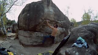 Video thumbnail of Le Coq, 6a. Fontainebleau