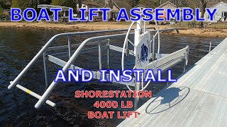 BOAT LIFT ASSEMBLY AND INSTALL