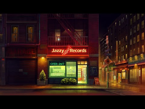 Video Thumbnail: nights at the record shop. 💿 jazzy lofi mix