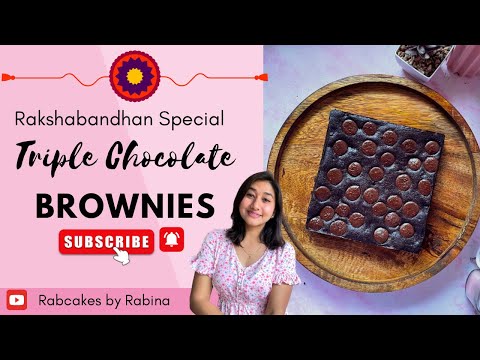 Triple Chocolate Brownies | Eggless Triple Chocolate Brownie recipe | Chocolate Brownies 