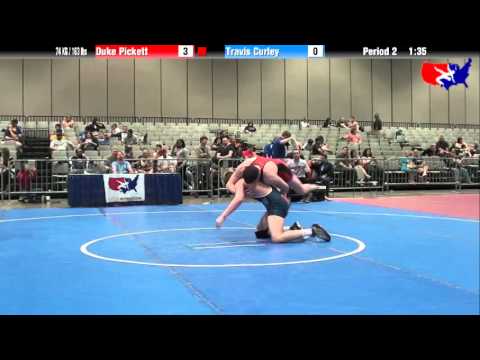 Duke Pickett vs. Travis Curley at 2013 Junior Nationals - FILA - FS