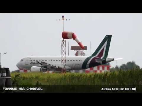 Airbus A319 Alitalia EI-IMJ | Airbus A319 landing approach | Alitalia takeoff and landing