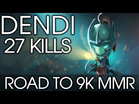 Dota 2 Dendi PA Highlights with 27 Kills - Road to 9K MMR