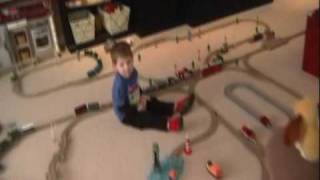 preview picture of video 'Island of Sodor HUGE layout trackmaster thomas'