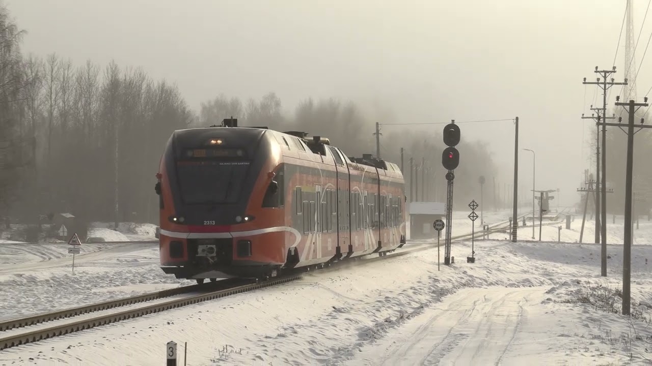 Штадлерский дизель-поезд 2313 на ст. Пука / Stadler DMU 2313 at Puka station