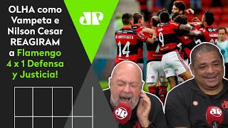 ‘O Mengão não para’: Olha como Vampeta e Nilson Cesar reagiram a Flamengo 4 x 1 Defensa y Justicia