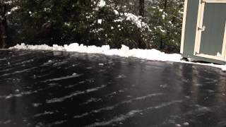Shoveling Snowy Driveway Grass Valley California December 2