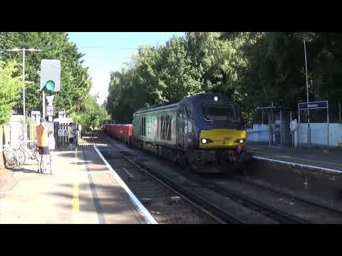 68002 and 68007 top 'n' tails a Nuclear waste train, 14/8/22