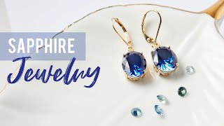 Blue Sapphire Childrens 10k Yellow Gold Heart Stud Earrings .22ctw Related Video Thumbnail