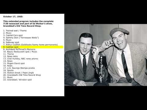 October 17, 1960 - Joy Boys, Morgan Beatty newscast, Granddad's Old Time Record Shop