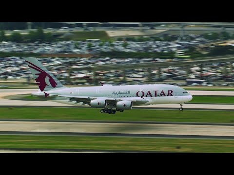 Qatar Airways Airbus A380 Inaugural Flight to Atlanta