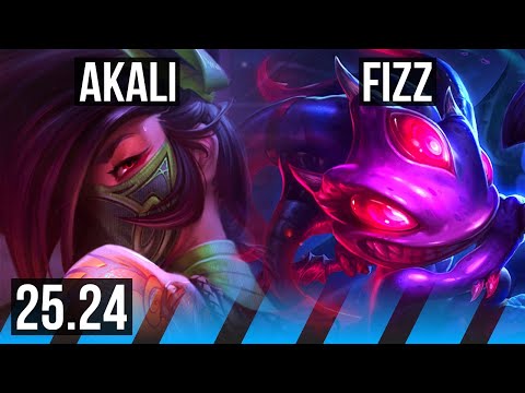 AKALI vs FIZZ (MID) | KR Master | 25.24