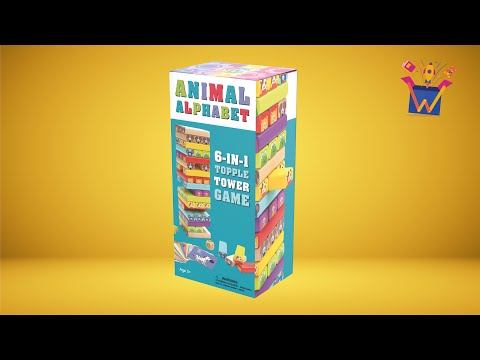 Youtube Video for Animal Alphabet Topple Tower - 6 Games in 1