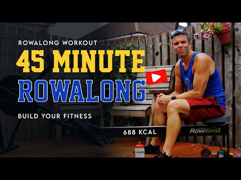45 minute low to mid intensity rowing workout