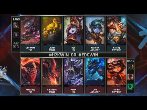 H2K vs EDG Highlights - H2K GAMING vs EDWARD GAMING - S5 WORLDS 2015 GROUP STAGE
