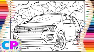 Ford Explorer/A Car with a Powerful Engine/Art Therapy/Coloring Process/Drawing of Cars/Relax