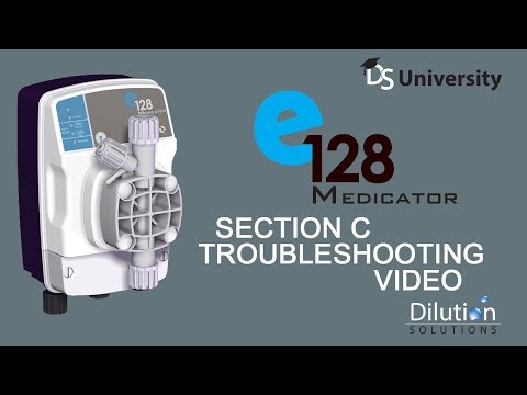 Dilution Solutions e128 Medicator Pump — Section C Troubleshooting Video — Key Areas 5, 6, & 7