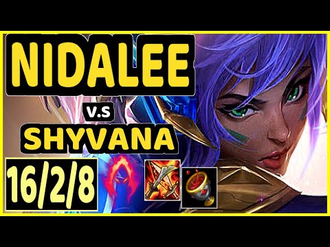 SEVENARMY (NIDALEE) vs SHYVANA - 16/2/8 KDA JUNGLE CHALLENGER GAMEPLAY - EUW