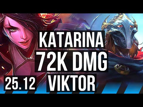 KATARINA vs VIKTOR (MID) | 72k DMG, 6 solo kills, 19/6/17, Godlike | EUW Master | 25.12