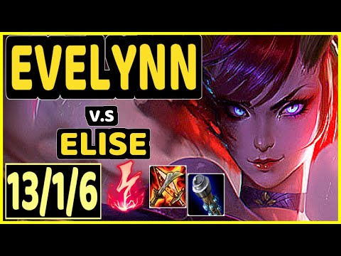 KEIO (EVELYNN) vs ELISE - 13/1/6 KDA JUNGLE CHALLENGER GAMEPLAY - BR