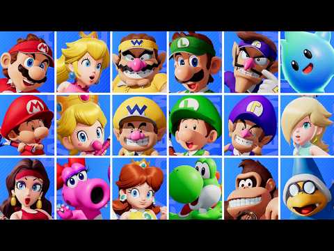Mario Tennis Fever - All Playable Characters