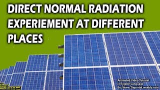 7- Solar Radiation Data | Basics of Solar Energy