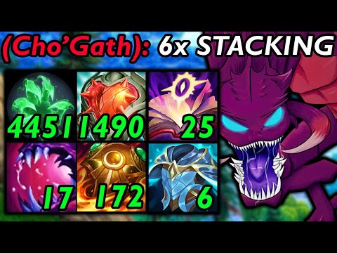 6x STACKING CHO’GATH??? ABSOLUTE BROKEN (24 KILLS + 10000 HP)